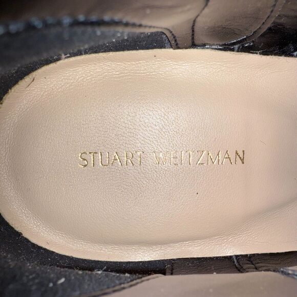 NWOB Stuart Weitzman Women's Luxering Belted Leather Bootie in Black Size 10 - Picture 13 of 15